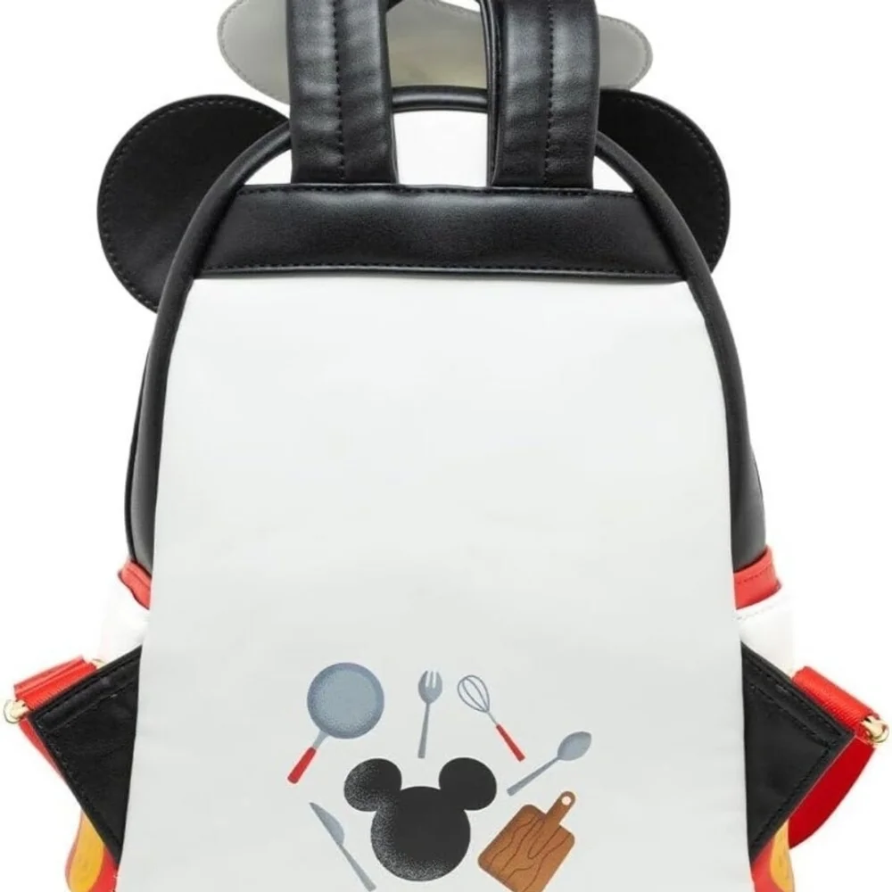 Loungefly Mickey Mouse Chef Backpack - Black, White, Red